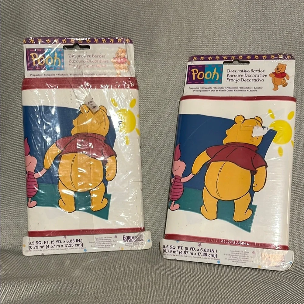 2 Packs Vintage Winnie the Pooh 1990’s Wall Border by Borden